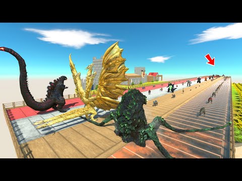 Ghidorah; Biollante; Shin Godzilla Death Run - Animal Revolt Battle Simulator