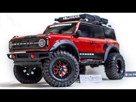 Traxxas TRX4 Bronco 2021 Upgrades H-Tech Metal Front and Rear Bumper Rock Slider Roof Rack Fender