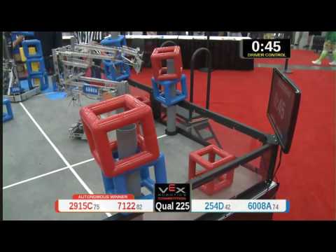2015 VRC Tech Q225 - 2915C 7122 vs 254D 6008A - 63 to 50 - VEX Worlds 2015 - Technology Division