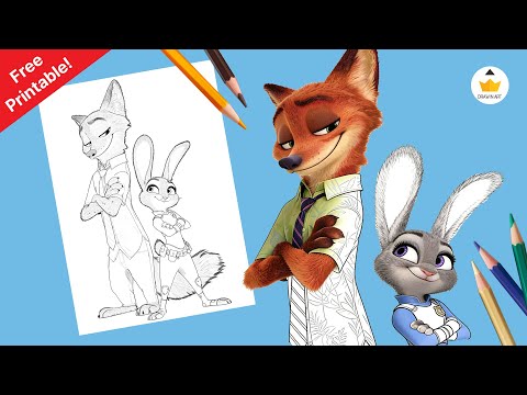 Printable Coloring Pages Zootopia 2