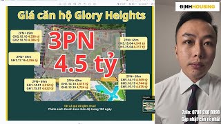 Cập nhật giá bán căn hộ GLORY HEIGHT tại vinhomes grand park quận 9 loại 2 phòng ngủ 3PN