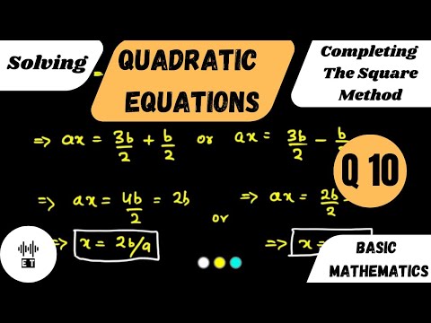 Solving Quadratic Equations Quadratic Formula Method Questions 10