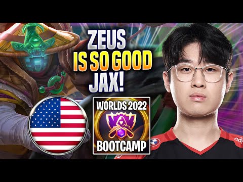 ZEUS IS SO GOOD WITH JAX! - T1 Zeus Plays Jax TOP vs Tryndamere! | Bootcamp 2022