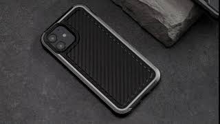 Raptic Lux Apple iPhone 12 Mini Hoesje Back Cover Carbon Zwart Hoesjes