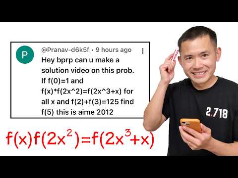 Solving an AIME functional equation (how do we "guess" a solution)