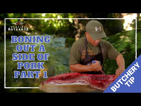 Hunting Aotearoa Tip Part 11 Boning out a side of pork Pt 1