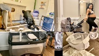 PREPARING FOR OUR BABY BOY!| FIRST TIME MOM| 38 WEEKS PREGNANT 🤰🏽