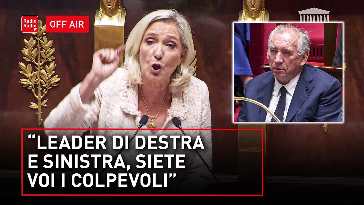🔴 FRANCIA, CADE IL GOVERNO. LE PEN PRIMA DEL VOTO: "MACRON, ORA VORRAI FALSARE DI NUOVO LE ELEZIONI?