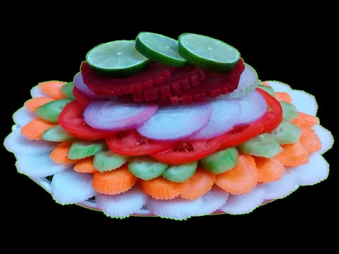 Mixed Vegetables Sliced Salad || Healthy Salad Recipe For Weight Loss || Veggie Salad || Green Salad