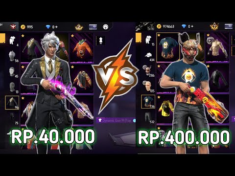 REVIEW AKUN FF SEHARGA 40.000 VS 400.000‼️