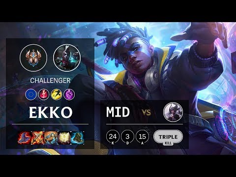 Ekko Mid vs Syndra - EUW Challenger Patch 10.11