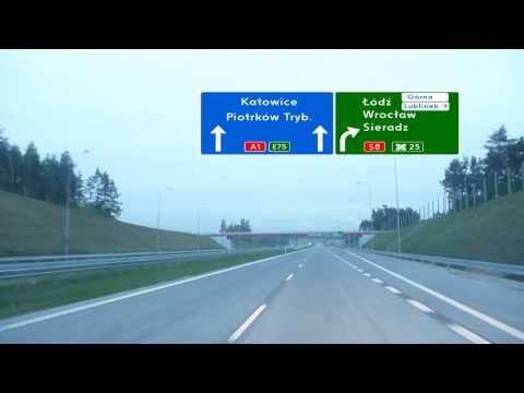 Autostrada / Highway A1 Węzeł Łódź Południe