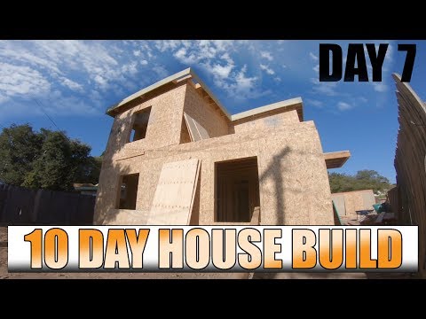 10 Day House Build: Day 7 - Deck Sheathing and Interior Wall Framing