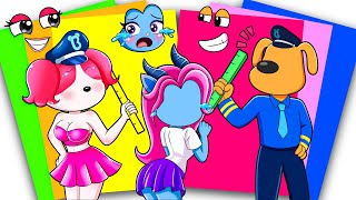 [PaperDIY] SHERIFF LABRADOR & PAPILLON Team Up to Bully Dr. ANTEL! 😱💔 | Sticker Book DIY