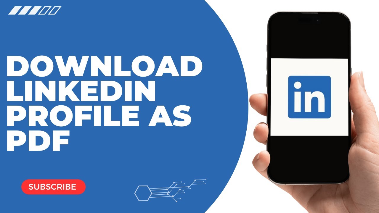 How to download Linked in profile as pdf?