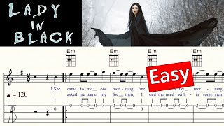 LADY IN BLACK | URIAH HEEP | Chords, Melody &amp; Lyrics | TAB &amp; Sheet Music | Guitar Lesson | Tutorial
