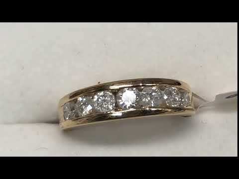 47. $3000. 14KT Gold 7 Diamonds(1ct) Ring(3.5g)