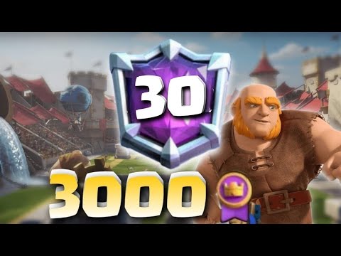 3000🏅Giant In Top Ladder Gameplay - Clash Royale