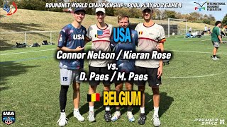 Roundnet World Championships 2026 - Pool Play Game 8 - USA - Nelson/Rose vs BEL - Paes/Paes