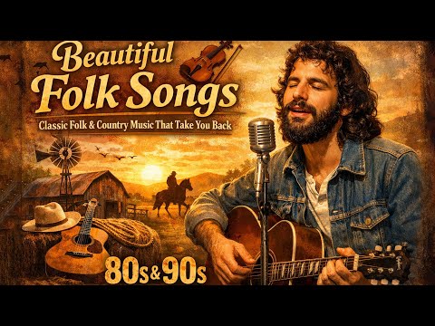 Beautiful Folk Songs 🎻 Classic Folk & Country Music That Take You Back | 80s & 90s