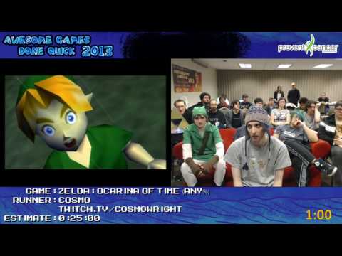 Awesome Games Done Quick 2013 Cosmo Zelda Ocarina Of Time speedrun with awesome commentary