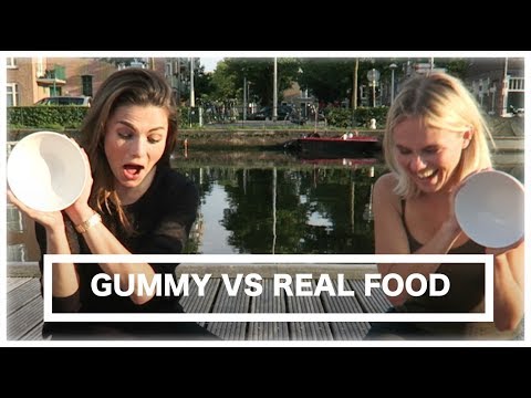 GUMMY vs REAL FOOD CHALLENGE met JINDRA & WINACTIE (closed) - Lisa Michels