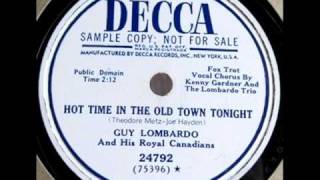 Hot Time In The Old Town Tonight by Guy Lombardo on Decca 78 rpm record from 1949.