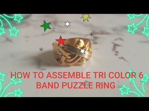 HOW TO ASSEMBLE TRI COLOR 6 BANDS || PUZZLE RING SOLUTION