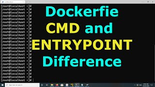 Docker What is the difference between CMD and ENTRYPOINT in a Dockerfile