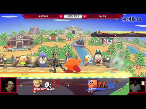 VS Arcadian 4 - Losers Top 8 - Glitched (ZSS) vs. Dalvin (Kirby)  - Smash 4