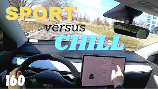 Tesla Model Y Drive Modes (sport vs chill vs standard)
