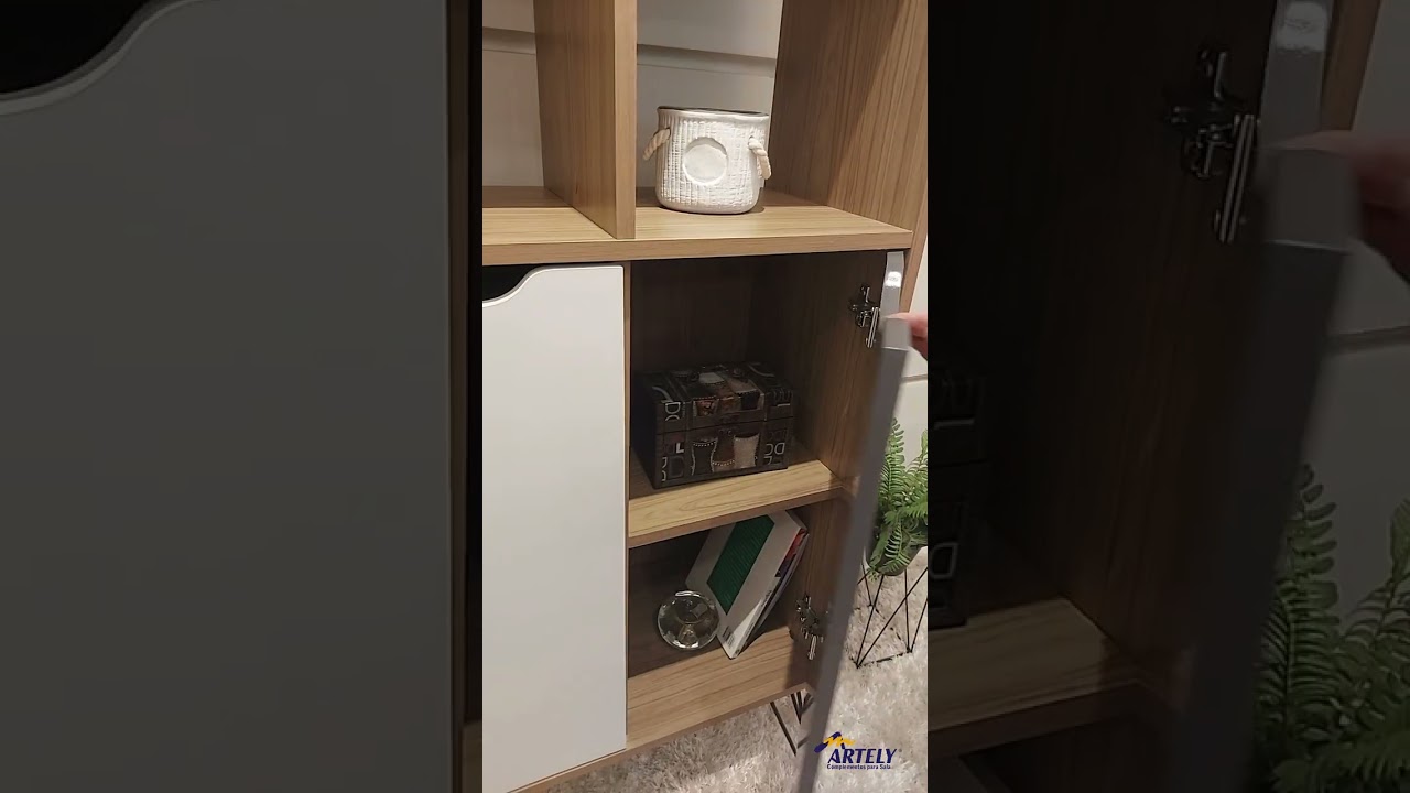 Thumbnail do vídeo - Estante Estocolmo - Carvalho C / Grafite