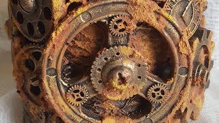 Rusty Steampunk Tin Can Alteration