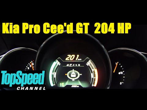 Kia Pro Cee'd GT 1.6 T-GDI 204 HP acceleration 0-202 km/h