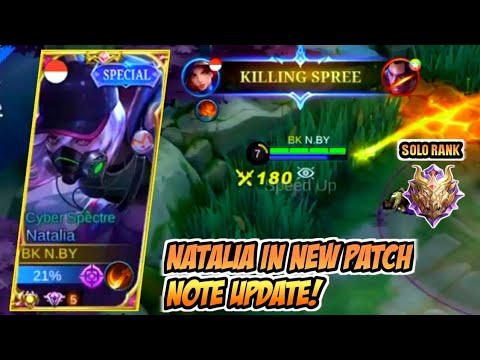 SOLO RANK NATALIA IN NEW PATCH NOTE UPDATE❗BUILD NATALIA TOP 1 GLOBAL ~ MLBB
