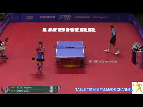 JEONG Sangeun - GAUZY Simon  | R16 | 2017 Men's World Cup [Full Match HD]