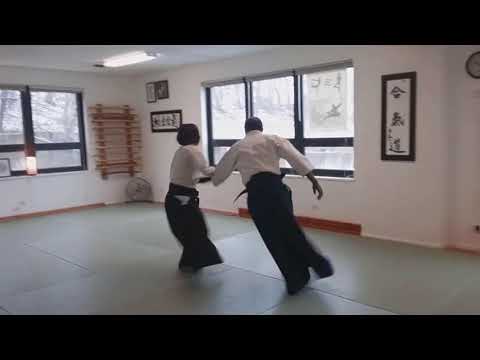 Woman Training in Aikido