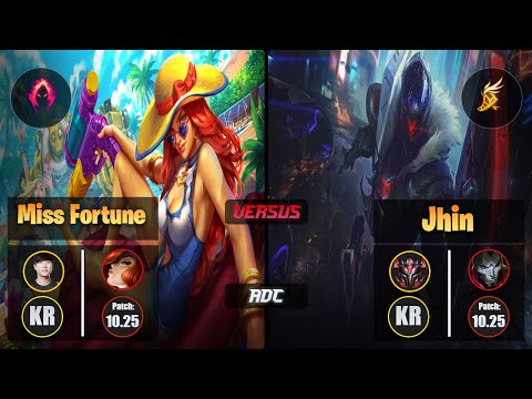 Ruler MISS FORTUNE (ADC) [Dark Harvest] VS JHIN - Grandmaster KR Patch 10.25
