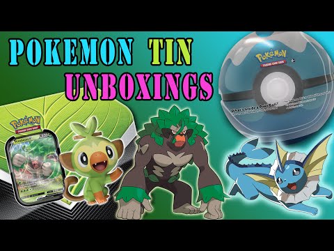 Pokémon Tin Openings! Galar Partners Tin Rillaboom V & Dive Ball Tin