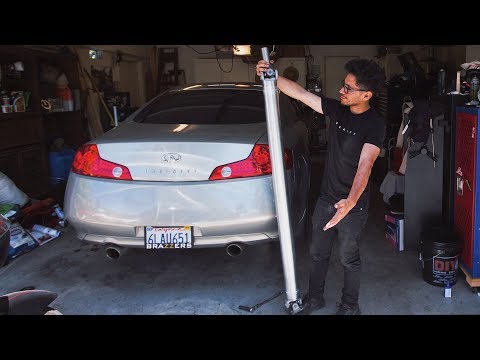 G35 Coupe Aluminum Driveshaft Install!