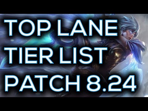 Top Lane Tier List Pre Season Patch 8.24 | Best Top Laners To Carry Solo Queue Pre Season 9 8.24