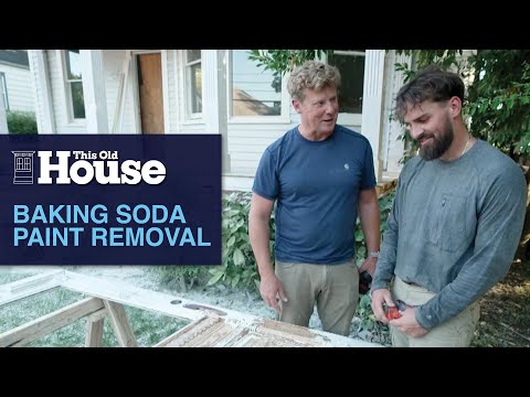 Baking Soda Blasting Front Door | This Old House
