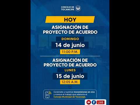15 DE JUNIO🏛️ Asignación de Proyecto de Acuerdo