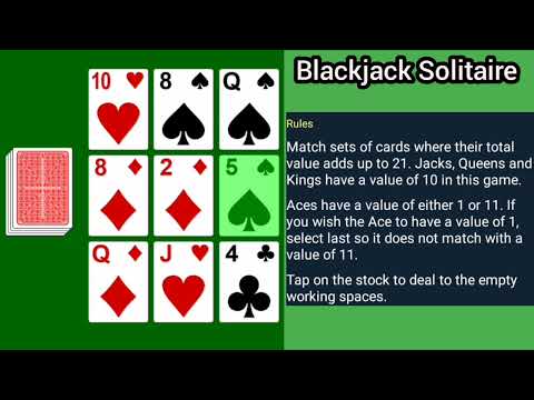 Blackjack Solitaire Gameplay - YouTube
