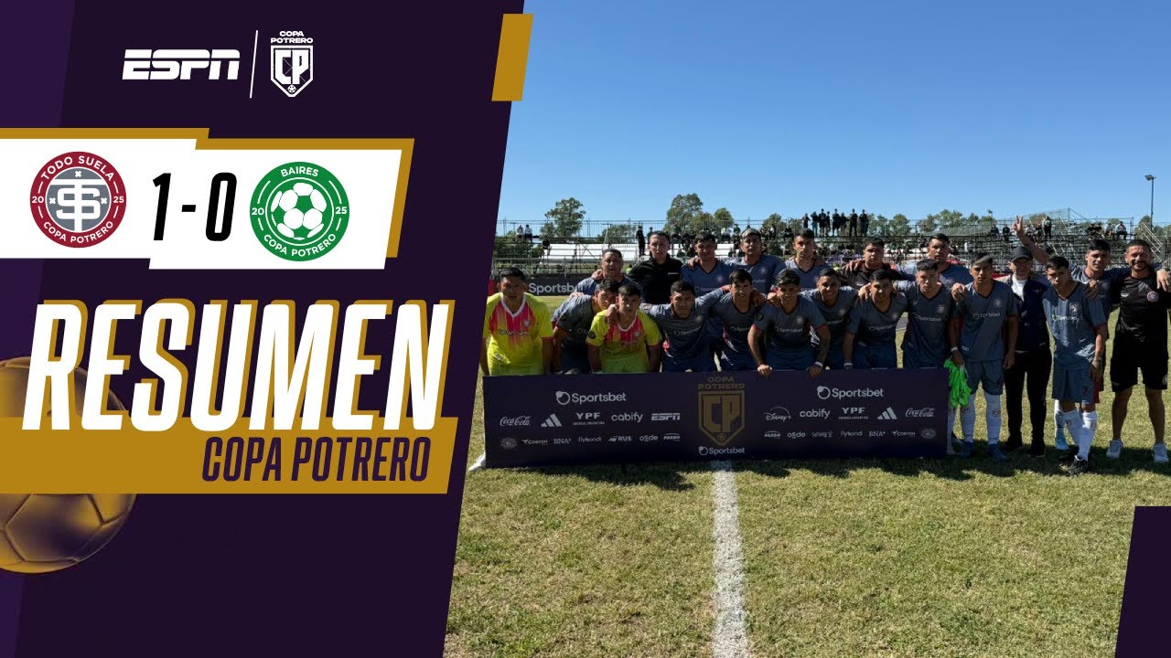 POR LA MÍNIMA Y EN UN PARTIDO CON 2 ROJAS, TODO SUELA SUMÓ 3 PUNTOS | RESUMEN | COPA POTRERO 2025