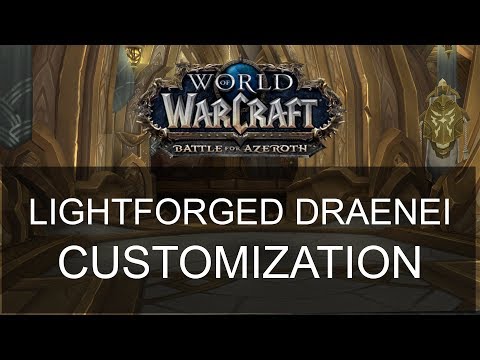 Lightforged Draenei customization - World of Warcraft - Battle for Azeroth Allied Races