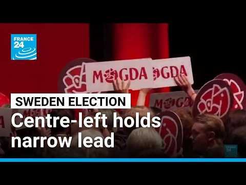 Centre-left holds narrow lead in knife-edge Sweden vote