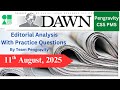 DAWN Editorial Analysis 11th August 2025 CSS PMS Preparation Pengravity Team Pakistan