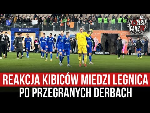 Reakcja kibiców Miedzi Legnica po przegranych derbach (27.02.2023 r.)