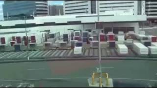 Aircraft time lapse from gate to hangar - flight deck view.